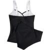 imageSUUKSESS Women Sexy Twist Push Up Tankini Swimsuit Tummy Control Bathing Suits72 Black White