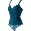 imageSUUKSESS Women Sexy Twist Push Up Tankini Swimsuit Tummy Control Bathing Suits72 Blue Floral
