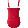 imageSUUKSESS Women Sexy Twist Push Up Tankini Swimsuit Tummy Control Bathing Suits72 Red