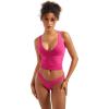 imageSUUKSESS Women Sexy V Neck V Back Tank Top Summer Sleeveless Going Out Double Lined Basic TopsHot Pink
