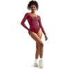 imageSUUKSESS Women Square Neck Long Sleeve Bodysuit Sexy Thong Bodysuit ShirtsMaroon