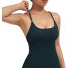 imageSUUKSESS Women Strappy Romper Seamless Jumpsuit Tummy Control Padded Sports Bra11 Deep Green