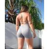imageSUUKSESS Women Strappy Romper Seamless Jumpsuit Tummy Control Padded Sports Bra11 Grey Blue