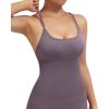 imageSUUKSESS Women Strappy Romper Seamless Jumpsuit Tummy Control Padded Sports Bra11 Purple