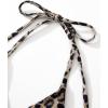 imageSUUKSESS Women String Bikini Set Tie Side Thong Sexy Halter Swimsuits 2 Pieces25 Leopard Black