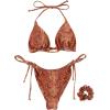 imageSUUKSESS Women String Bikini Set Tie Side Thong Sexy Halter Swimsuits 2 Pieces88 Snakeskin