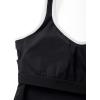 imageSUUKSESS Women Sweetheart Neckline Longline Sports Bra Padded Basic Workout Crop Tank TopBlack