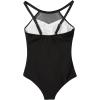 imageSUUKSESS Women Tummy Control One Piece Swimsuit Sexy Mesh High Neck Bathing Suit58 Black