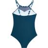 imageSUUKSESS Women Tummy Control One Piece Swimsuit Sexy Mesh High Neck Bathing Suit58 Blue Floral