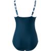 imageSUUKSESS Women Tummy Control One Piece Swimsuit Sexy Mesh High Neck Bathing Suit58 Blue Floral