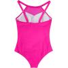 imageSUUKSESS Women Tummy Control One Piece Swimsuit Sexy Mesh High Neck Bathing Suit58 Hot Pink