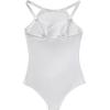 imageSUUKSESS Women Tummy Control One Piece Swimsuit Sexy Mesh High Neck Bathing Suit58 White