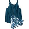 imageSUUKSESS Women Tummy Control Tankini Bathing Suit Ruffle High Waisted Swimsuit60 Blue Floral