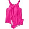 imageSUUKSESS Women Tummy Control Tankini Bathing Suit Ruffle High Waisted Swimsuit60 Hot Pink