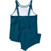 imageSUUKSESS Women Tummy Control Tankini Bathing Suit Ruffle High Waisted Swimsuit60 Peacock Blue