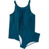 imageSUUKSESS Women Tummy Control Tankini Bathing Suit Ruffle High Waisted Swimsuit60 Peacock Blue
