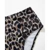 imageSUUKSESS Women Tummy Control Tankini Bathing Suit Ruffle High Waisted Swimsuit60 Red Leopard