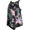 imageSUUKSESS Women Tummy Control Tankini Bathing Suit Ruffle High Waisted Swimsuit60 Tropical Floral Black