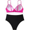 imageSUUKSESS Women Twist High Waisted Bikini Sexy Push Up Two Piece Swimsuits1 Black Pink