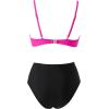 imageSUUKSESS Women Twist High Waisted Bikini Sexy Push Up Two Piece Swimsuits1 Black Pink