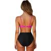 imageSUUKSESS Women Twist High Waisted Bikini Sexy Push Up Two Piece Swimsuits1 Black Pink