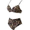 imageSUUKSESS Women Twist High Waisted Bikini Sexy Push Up Two Piece Swimsuits1 Leopard