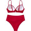 imageSUUKSESS Women Twist High Waisted Bikini Sexy Push Up Two Piece Swimsuits1 Red