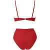 imageSUUKSESS Women Twist High Waisted Bikini Sexy Push Up Two Piece Swimsuits1 Red