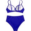 imageSUUKSESS Women Twist High Waisted Bikini Sexy Push Up Two Piece Swimsuits1 Royal Blue