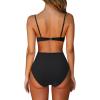 imageSUUKSESS Women Twist High Waisted Bikini Sexy Push Up Two Piece Swimsuits1 Upgrade Black
