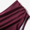 imageSUUKSESS Women Twist High Waisted Bikini Sexy Push Up Two Piece Swimsuits1 Wine Red