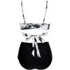 imageSUUKSESS Women Wrap Bikini Set Push Up High Waisted 2 Piece Swimsuits87 Black White Tie Dye