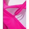 imageSUUKSESS Women Wrap Bikini Set Push Up High Waisted 2 Piece Swimsuits87 Hot Pink Floral