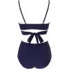 imageSUUKSESS Women Wrap Bikini Set Push Up High Waisted 2 Piece Swimsuits87 Navy Blue