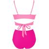 imageSUUKSESS Women Wrap Bikini Set Push Up High Waisted 2 Piece Swimsuits87 Pink Color Block