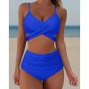 imageSUUKSESS Women Wrap Bikini Set Push Up High Waisted 2 Piece Swimsuits87 Royal Blue