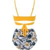 imageSUUKSESS Women Wrap Bikini Set Push Up High Waisted 2 Piece Swimsuits87 Yellow Floral