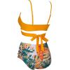 imageSUUKSESS Women Wrap Bikini Set Push Up High Waisted 2 Piece Swimsuits87 Yellow Leaves