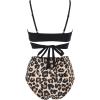 imageSUUKSESS Women Wrap Bikini Set Push Up High Waisted 2 Piece SwimsuitsBlackLeopard