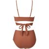imageSUUKSESS Women Wrap Bikini Set Push Up High Waisted 2 Piece SwimsuitsBrown