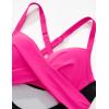 imageSUUKSESS Women Wrap Cut Out One Piece Swimsuit High Waisted Monokini Bathing Suit02 Black Pink