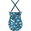 imageSUUKSESS Women Wrap Cut Out One Piece Swimsuit High Waisted Monokini Bathing Suit02 Blue Floral