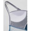 imageSUUKSESS Women Wrap Cut Out One Piece Swimsuit High Waisted Monokini Bathing Suit02 Blue Striped