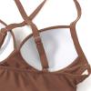 imageSUUKSESS Women Wrap Cut Out One Piece Swimsuit High Waisted Monokini Bathing Suit02 Brown