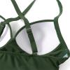 imageSUUKSESS Women Wrap Cut Out One Piece Swimsuit High Waisted Monokini Bathing Suit02 Deep Green