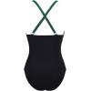imageSUUKSESS Women Wrap Cut Out One Piece Swimsuit High Waisted Monokini Bathing Suit02 Deep Green Black