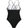 imageSUUKSESS Women Wrap Cut Out One Piece Swimsuit High Waisted Monokini Bathing Suit02 Gingham Black