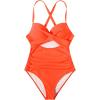 imageSUUKSESS Women Wrap Cut Out One Piece Swimsuit High Waisted Monokini Bathing Suit02 Orange