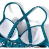 imageSUUKSESS Women Wrap Cut Out One Piece Swimsuit High Waisted Monokini Bathing Suit02 Peacock Blue Floral