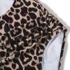 imageSUUKSESS Women Wrap Cut Out One Piece Swimsuit High Waisted Monokini Bathing Suit02 Red Leopard